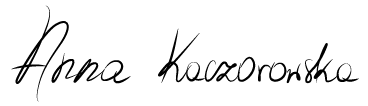 Podpis Anna Kaczorowska